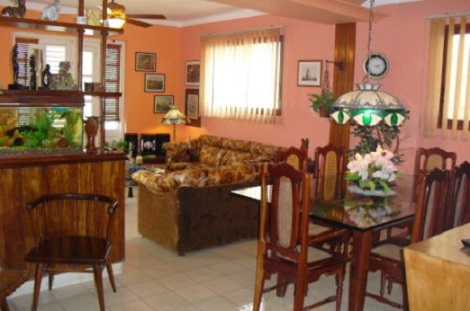 'Dining and living room' Casas particulares are an alternative to hotels in Cuba.